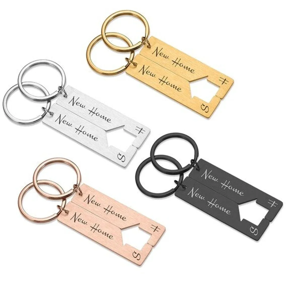 

Personalized Couple Keychain Set Matching Keychains House Design Key Chains for Women Men Valentine's Day Gift