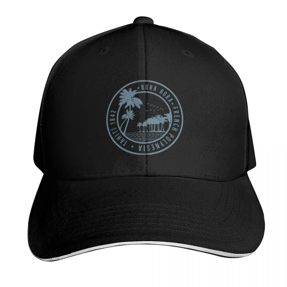 Bora Bora French Polynesia Island Beach Palm Trees Summer Paradise Travel Baseball Cap Men Women Casual Summer Sport Sun Cap