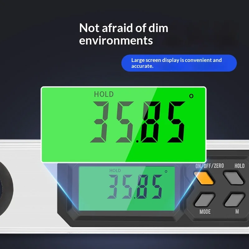 0-400mm  Multi-Function Electronic Protractor with Level High Precision Gauge Aluminum Digital Angle Finder