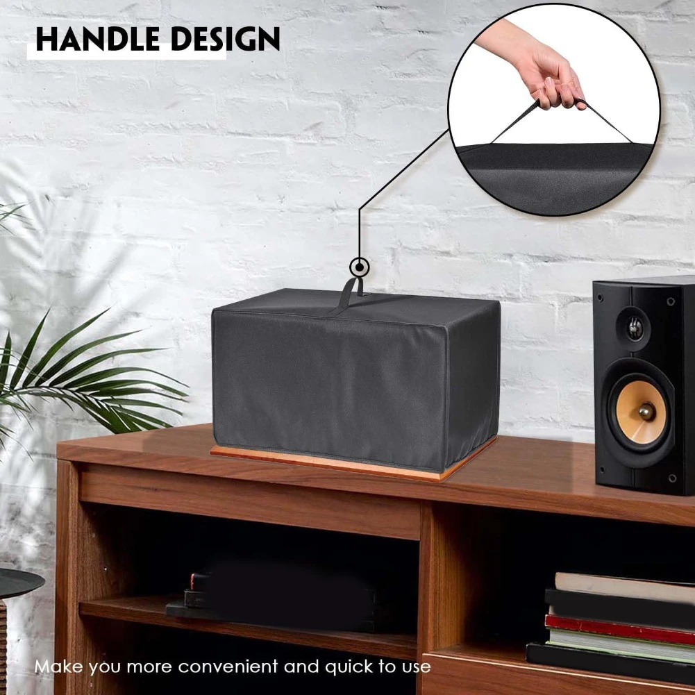 For Victrola Nostalgic Record Player Dust Cover Waterproof 600D Oxford Cloth with Handle and Open Bottom Design