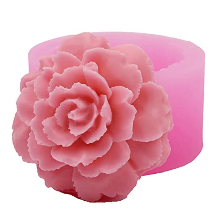

3D Carnation Candle Mold Silicone Mold for Soap, Fondant, Cake Decorating, Chocolate, Candy, Ploymer Clay, Mother's Day Gift