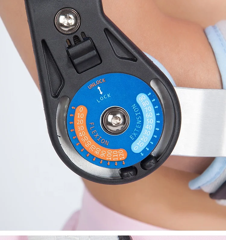 Ortesi del gomito con supporto per gomito incernierato articolato regolabile per il recupero da infortuni postoperatorie