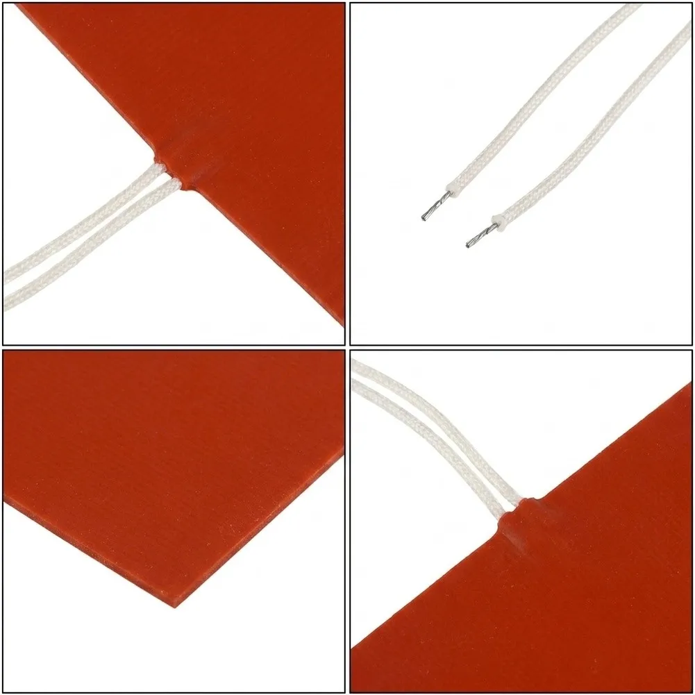 Soft Bendable 12V 30W Silicone Heater Pad Fast Thermal Conductivity Heating Mat Multi‑scene Use For Mechanical Device Warm Up