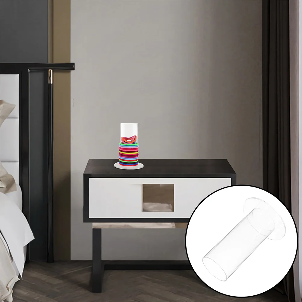 

2pcs Hair Tie Organizer Stand Hollow Tube Design Portable Holder For Home Salon Scrunchies Storage Rack Jewelry Display Stand