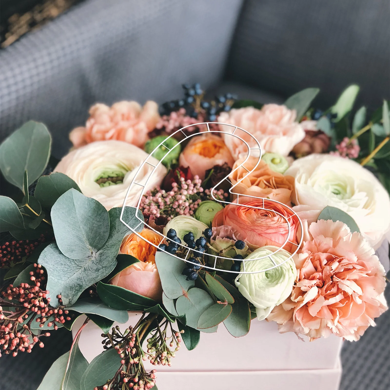 6セット ハート型 プラスチックリースフレーム フラワーアレンジャーホルダー DIY ウェディングフラワーアレンジメント ホリデーパーティー用