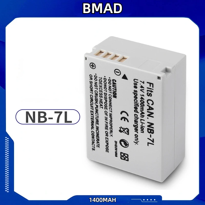 NB-7L 7.4V 1400MAH polymer lithium battery suitable for Canon NB-7L Powershot D10 digital camera battery full decoding