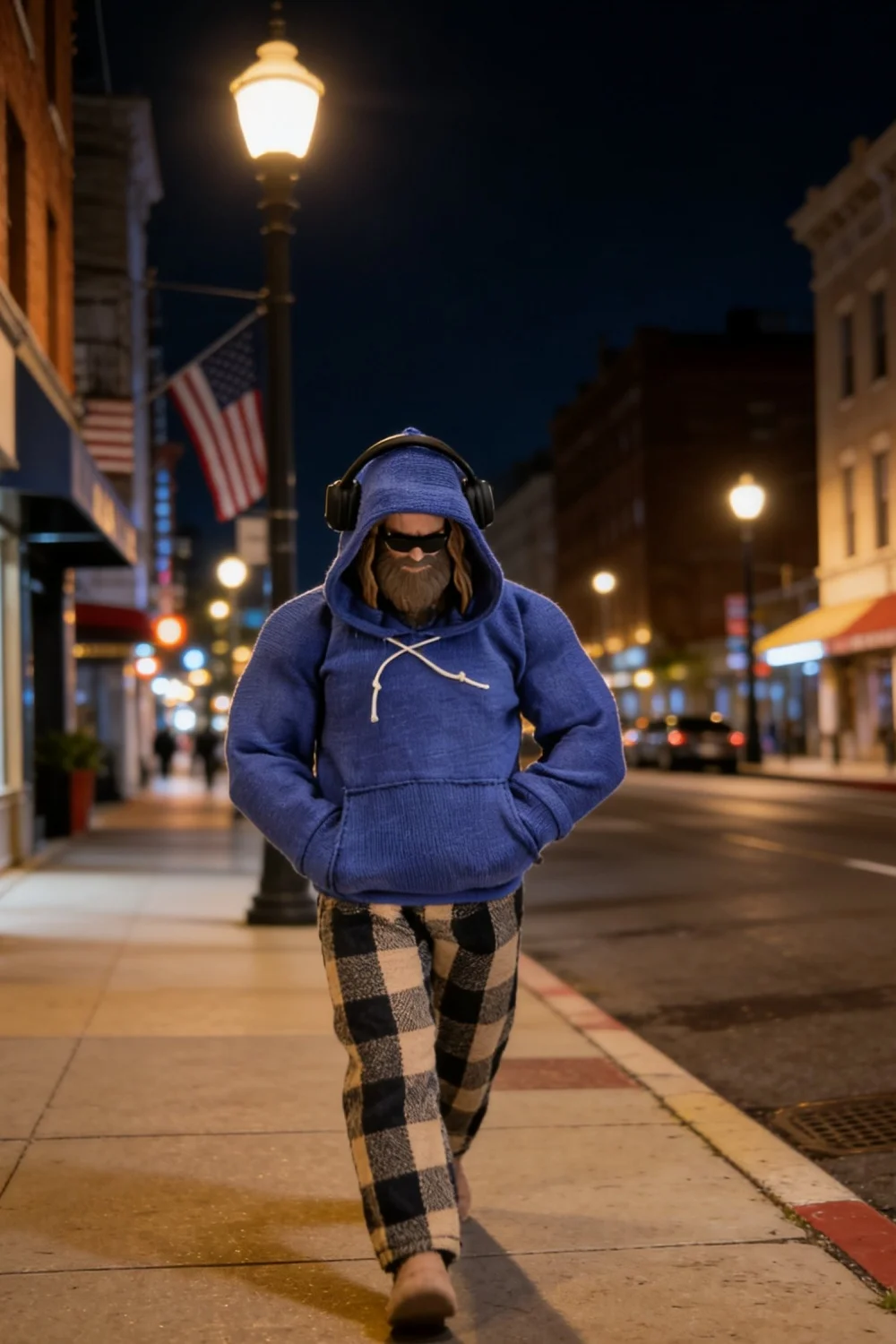 

【Clothing Only】Handmade 1/12 Classic Blue Hoodie Red Jacket Leisure Checkered Pants Set Accessories For 6inchs Action Figures