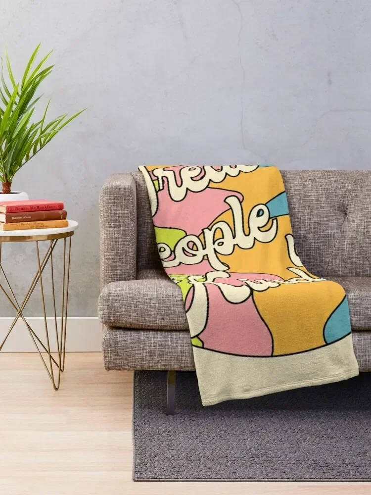 Groovy Treat 'Em With Kindness Design Throw Blanket Tourist for sofa Travel Blankets