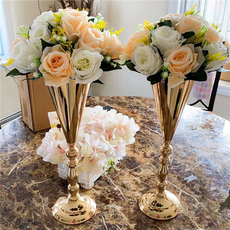 ABRS-4PCS โต๊ะแจกันดอกไม้งานแต่งงานตกแต่งโลหะขาตั้งดอกไม้ประดิษฐ์ดอกไม้เครื่องประดับสําหรับครบรอบ Part
