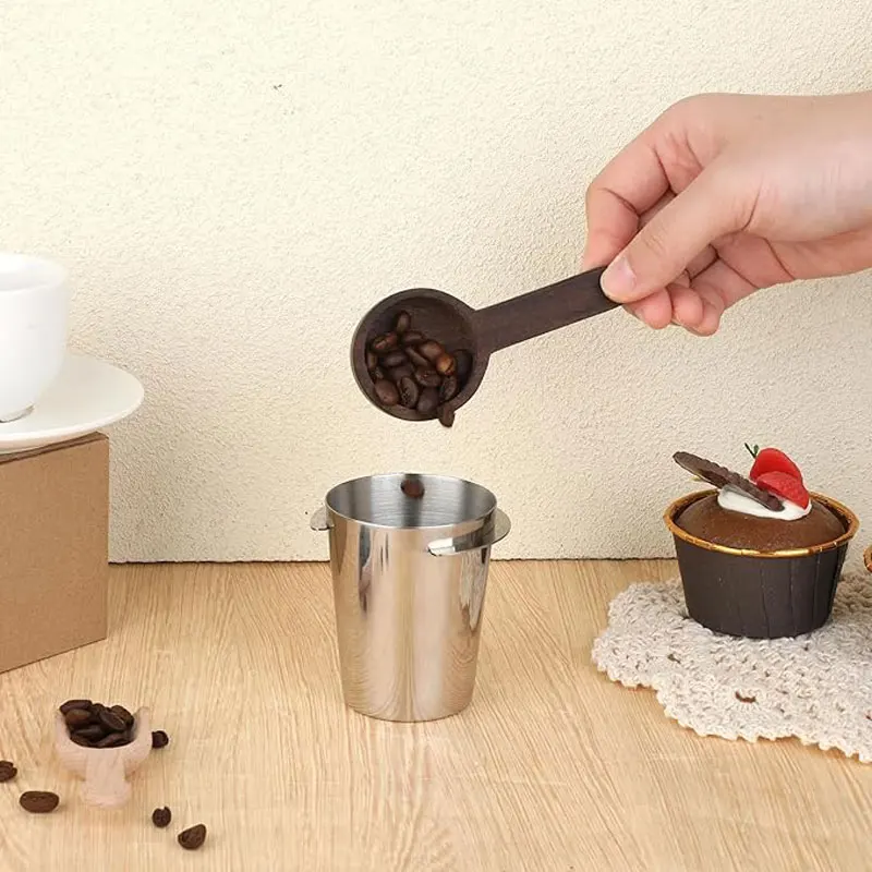 Edelstahl Kaffee Pulver Tasse 51/53/58mm Wiederverwendbare Kaffeemühle Tasse Kaffeemaschine Griff Dosierung Tasse Kaffee zubehör