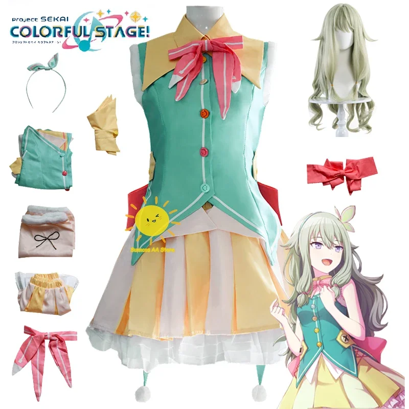 Игра Кусанаги Нене Косплей Проект Sekai Красочный Сценический Косплей Костюм Кусанаги Нене Униформа Платье Парик Карнавальная Вечеринка Cos Женщины