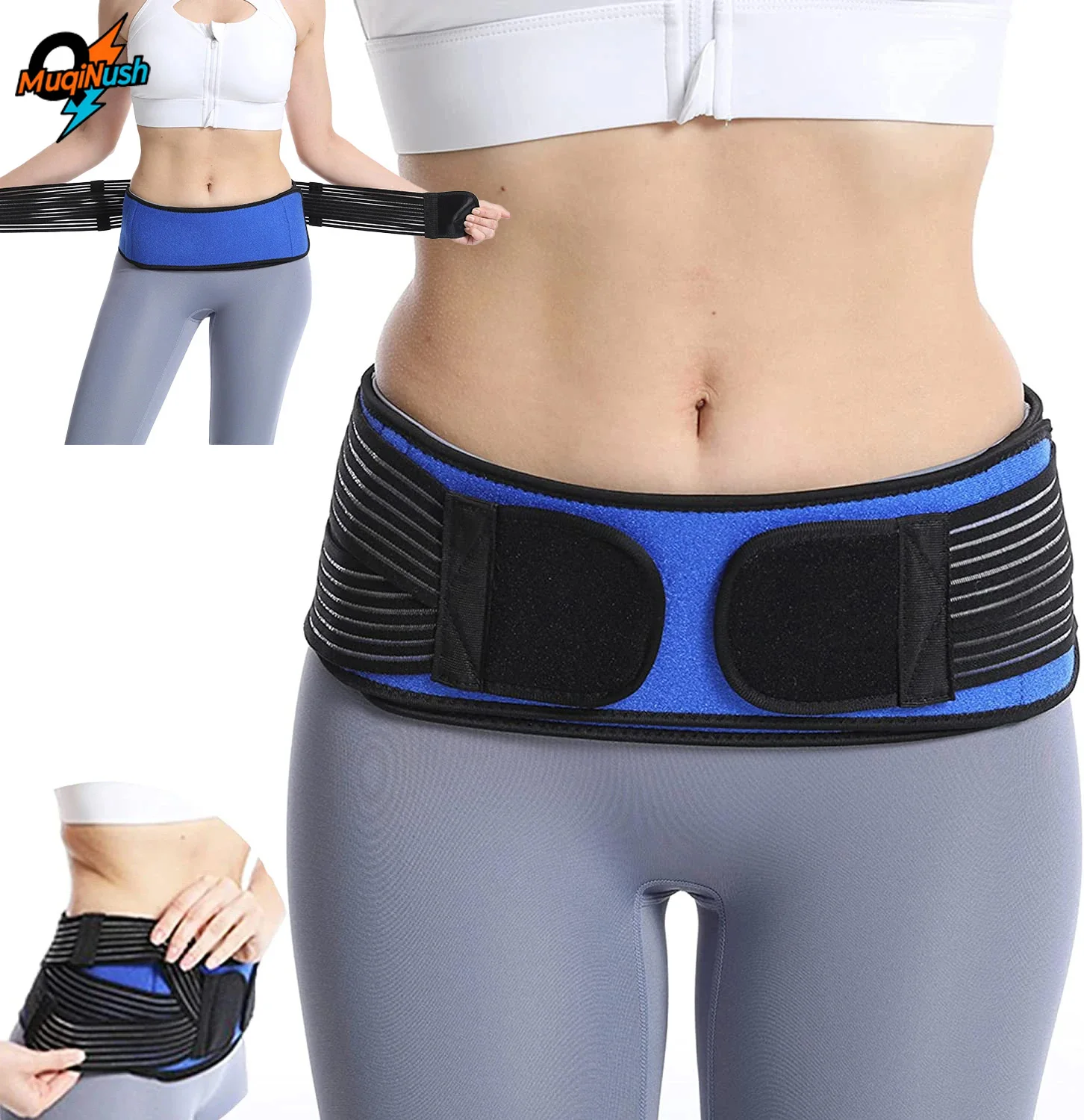 

MuqiNush Sacroiliac Хип-пояс снимает ученый бандаж от боли в пояснице обеспечивает компрессию суставов и таза