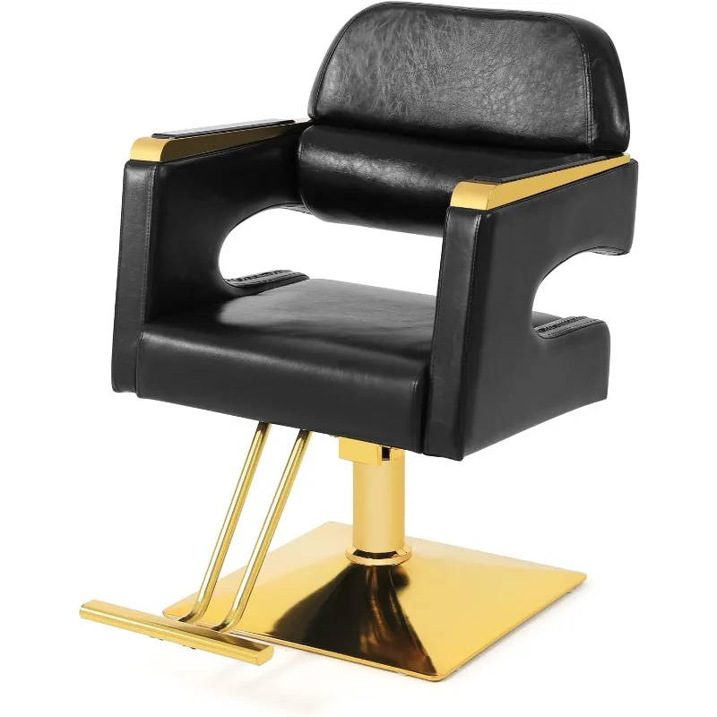 

Stylist Chairs for Hair Stylist Hydraulic,360 Degree Swivel Salon Chair Modern and Comfort,19.3"D x 23.6"W x 38.7"H,Black & Gold