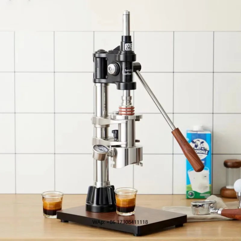 Stainless Steel Hydraulic Anti-Vibration Extraction Coffee Machine With Pressure Gauge Visual Coffee Tools Coffee Machine