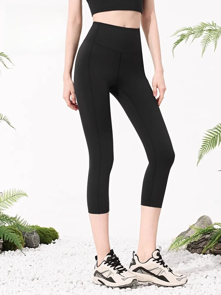 キャメル レディース ヨガパンツ 2025 新作 夏 日焼け防止 スリムフィット ニットフィット セブンフィートパンツ ファッショナブル ベースレイヤー トラウザーズ...