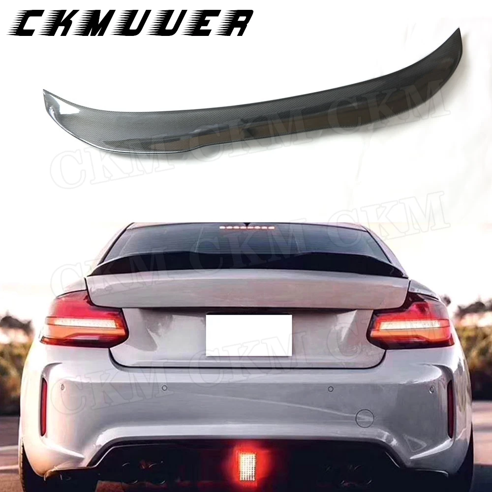 

CKMUUER крышка багажника из углеродного волокна, задний спойлер с утиными крыльями для BMW 2 серии F22 F87 M2 220i 228i M235i 2014-2019 P Style FRP