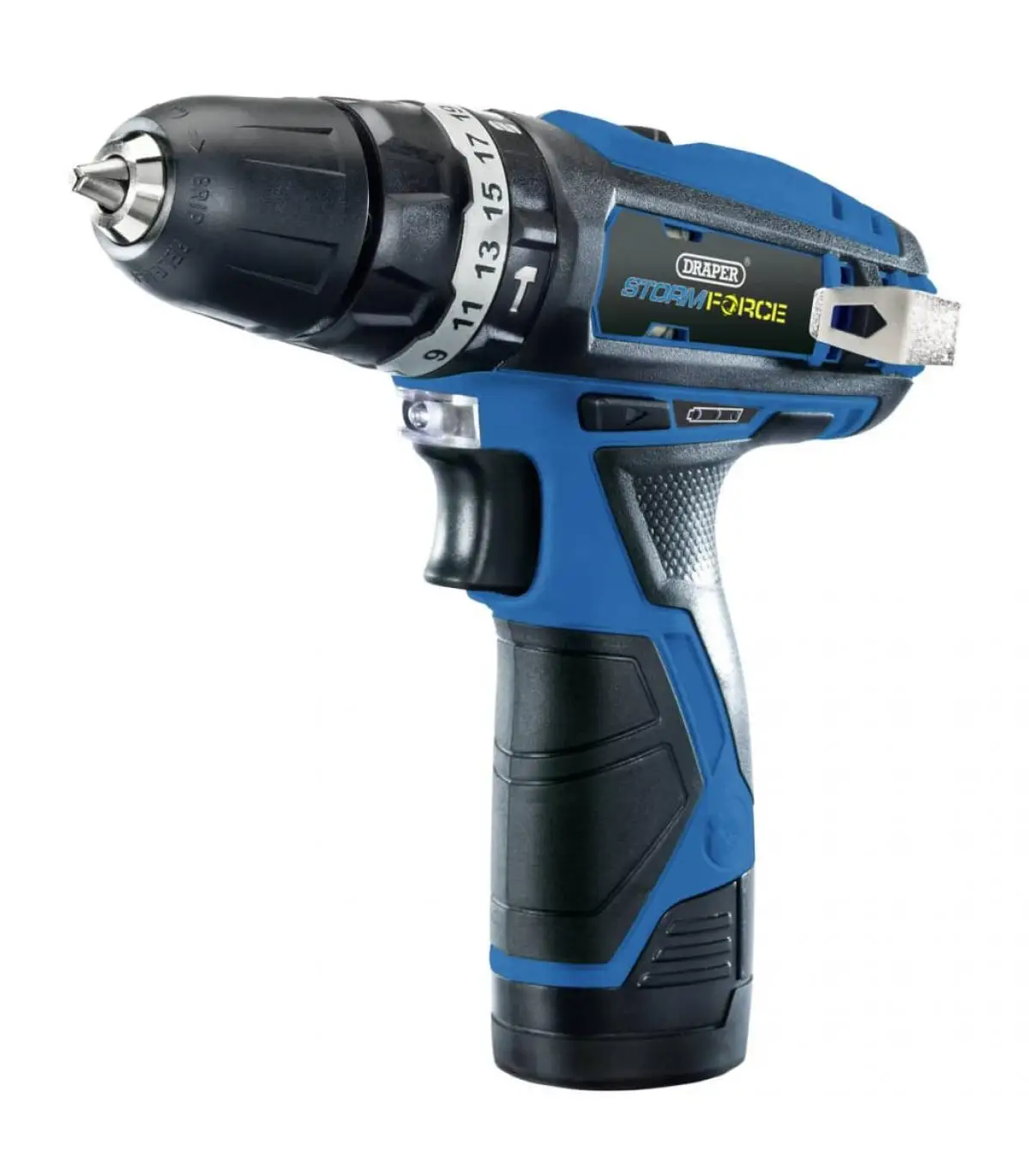 Handheld Draper Tools electric drills combined drill 2 batteries 1.5ah Storm Force 10,8V 25Nm