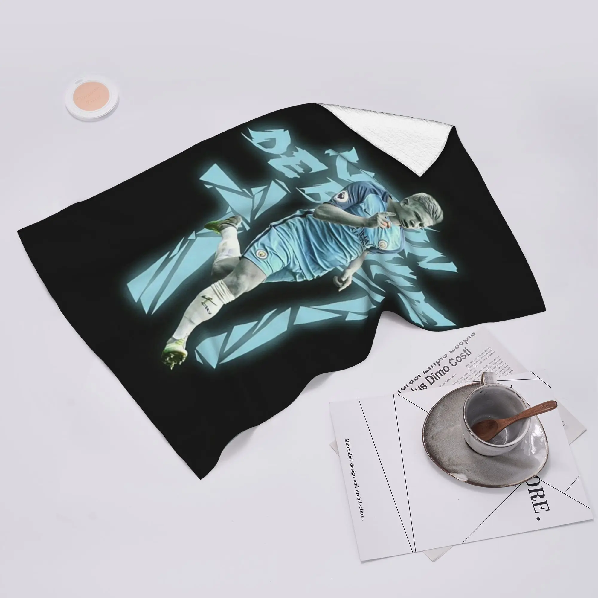 Custom Kevin De Bruyne Design Soft Face Towel Quick Dry Pool Bath Cotton Towels Absorbent