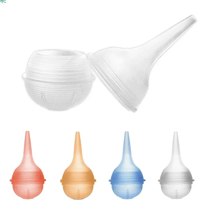 Jeringa para orejas de bebé de silicona transparente reutilizable y aspirador Nasal Manual para recién nacidos chupa mocos y moco jeringa para orejas con bombilla Nasal limpiable
