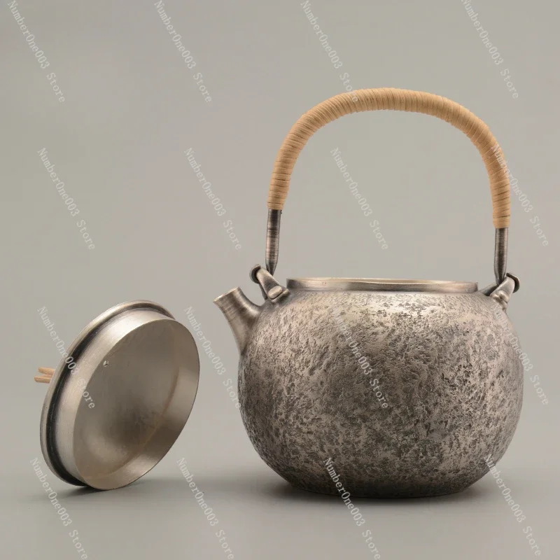 

Handmade Japanese Sterling 999 Silver Teapot Kettle