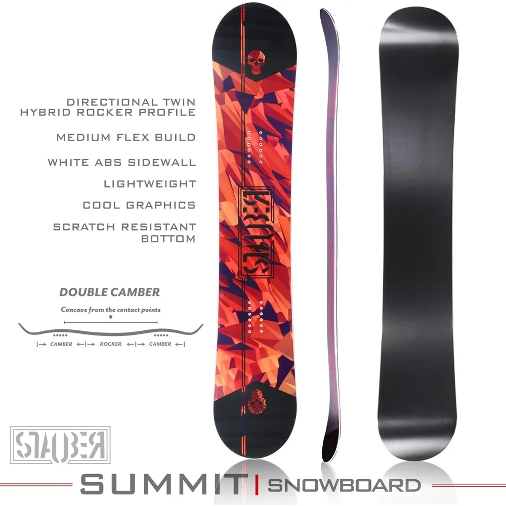 Melhor Snowboard All-Terrain e Encadernação Pacote, Twin Direcional, Tamanho 128, 133, 138, 143, 142, 153, 155, 161