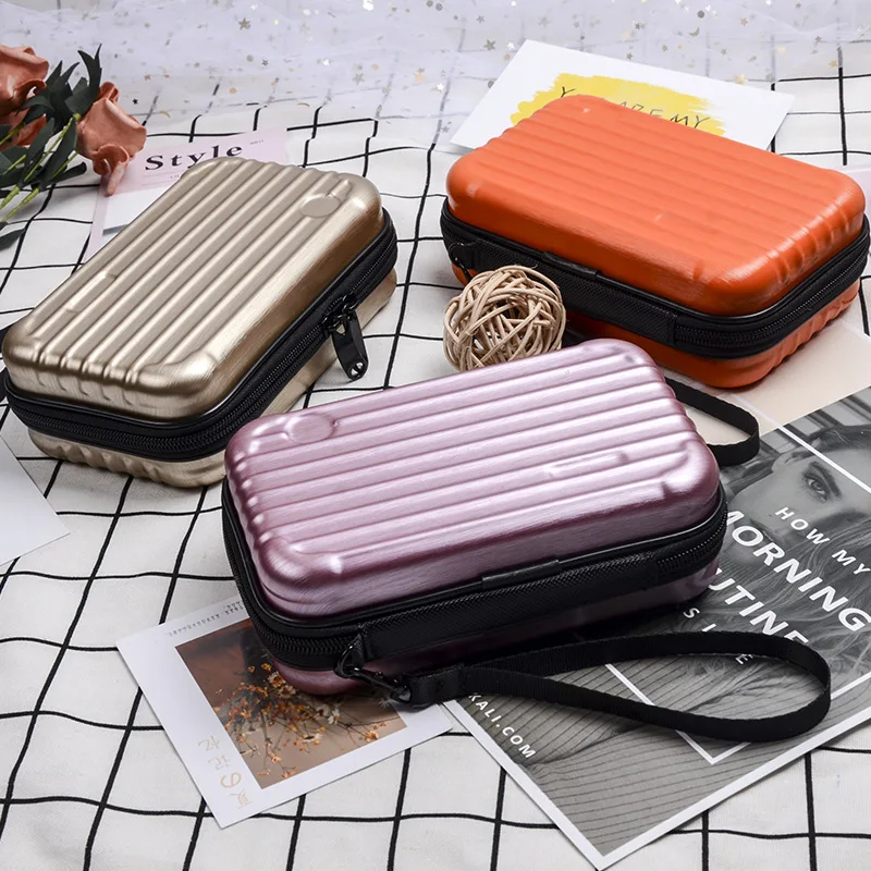 Women Waterproof Multifunctional Portable Crossbody Hard Shell Square Storage Small Portable Travel Case Toiletries Makeup Bag