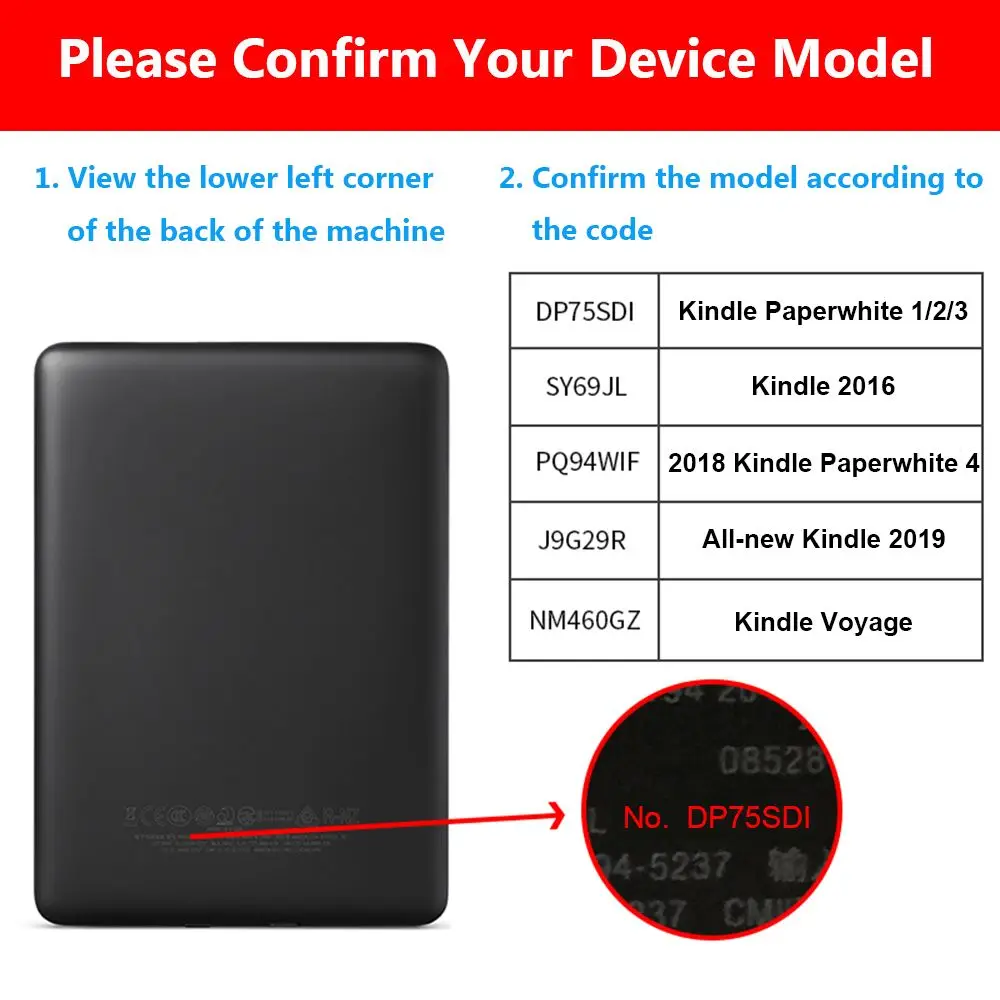 Folio Ultra Slim Cross Grain Smart Case PU Leather Protective Shell Magnetic Cover For Amazon Kindle Paperwhite 1/2/3