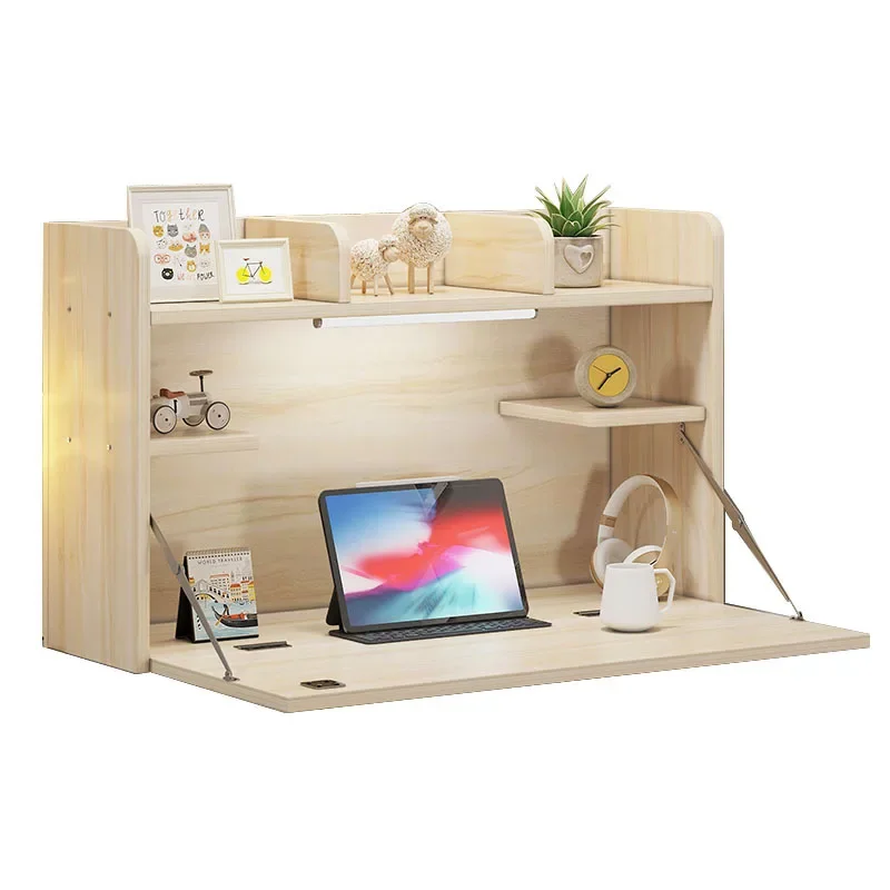 Innovative Hanging Desktop Shelf with Foldable Bedside Computer Desk, Ideal for Saving Space in Dormitories and Homes