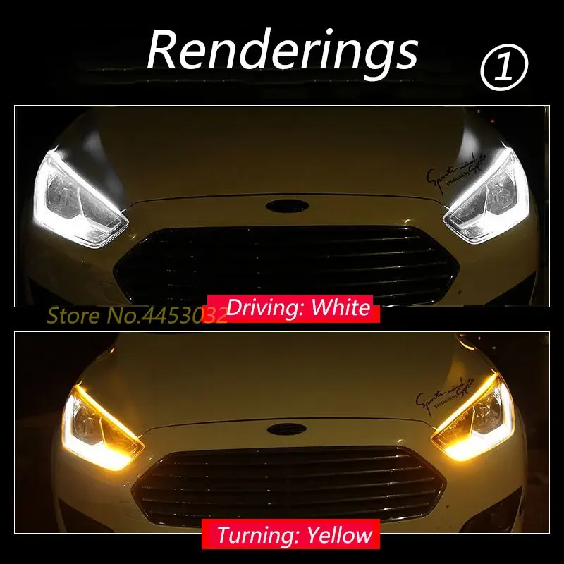 DRL Running Light LED For Toyota Hilux Corolla chr RAV4 Yaris PRIUS Sienta Car Headlight 12V Synchronous turn signal Accessories