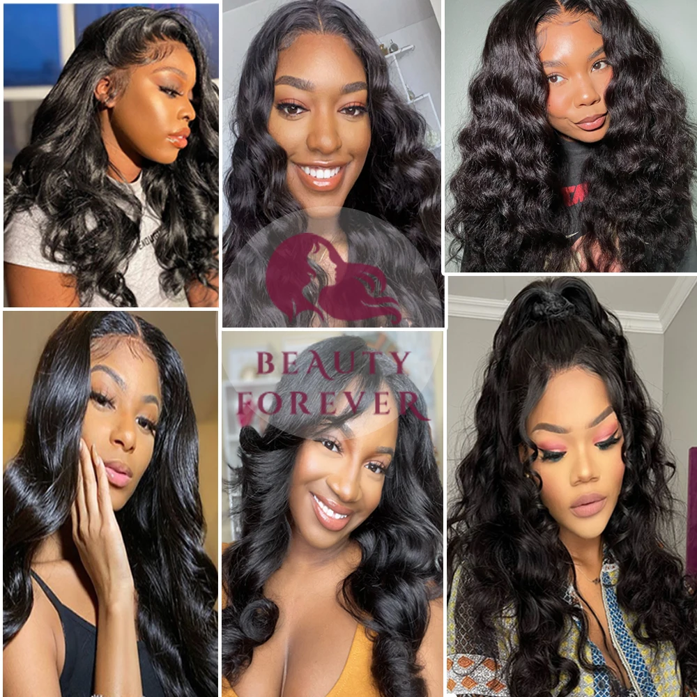 Beautyforever Body Wave Virgin Human Hair Bundles Deep Wave Thick 12A Brazilian Raw Virgin Hair Weave Straight 3/4 Bundles