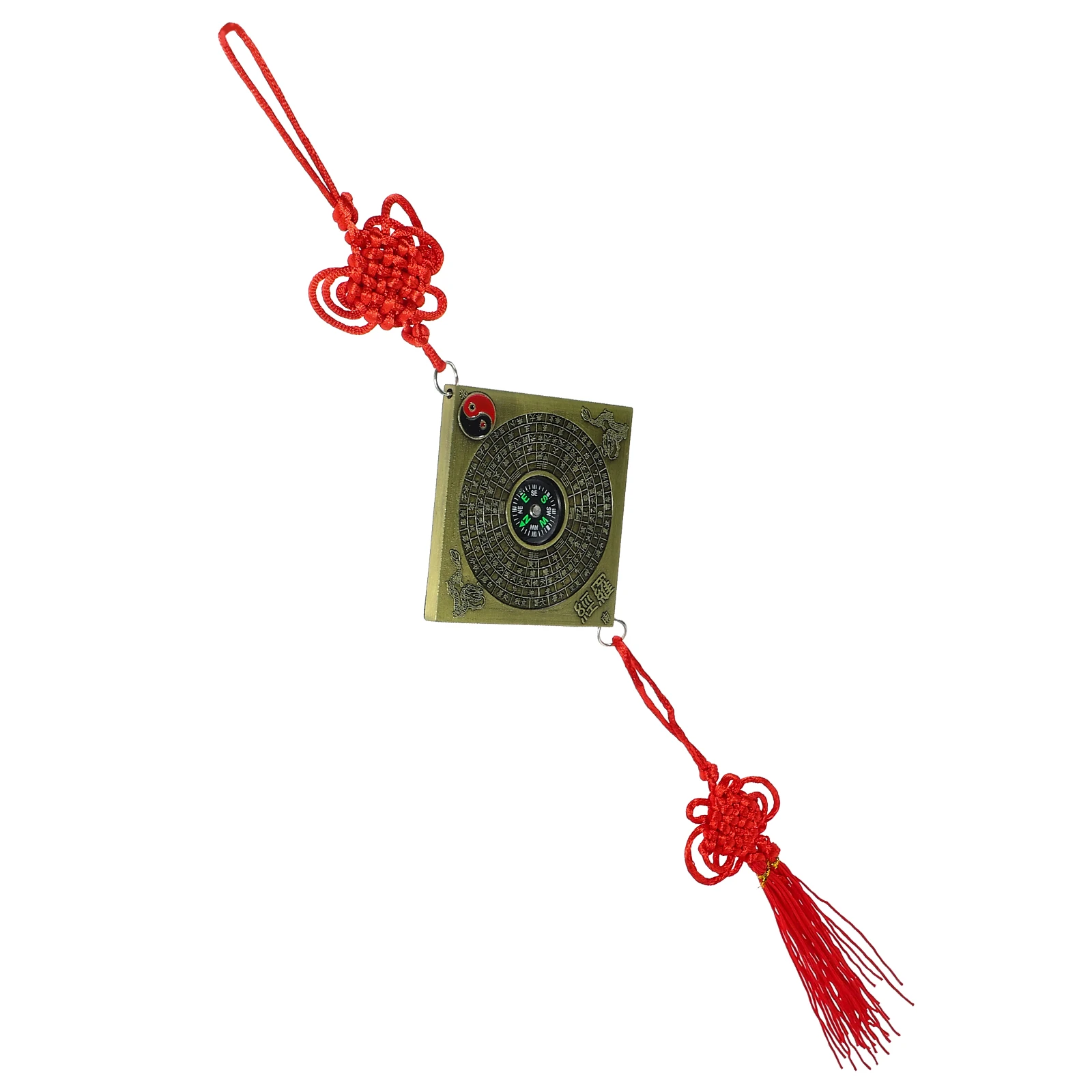 

Alloy Compass Pendant Vintage Chinese Style Hanging Decorative Ornament for Home Car Divination Lucky Compass Pendant