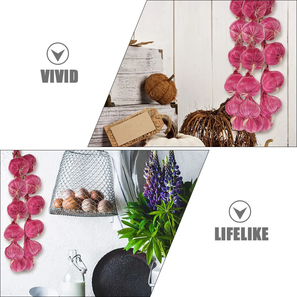 

Simulation Garlic Props Artificial Strings Decorative Photo Prop Home Decor Lifelike Foam Material