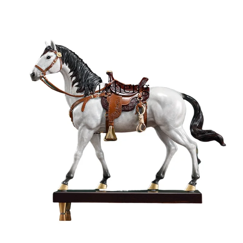 

Tqh Divine Horses Horse Decoration Home Office Living Room Desktop Decoration Win Instant Success