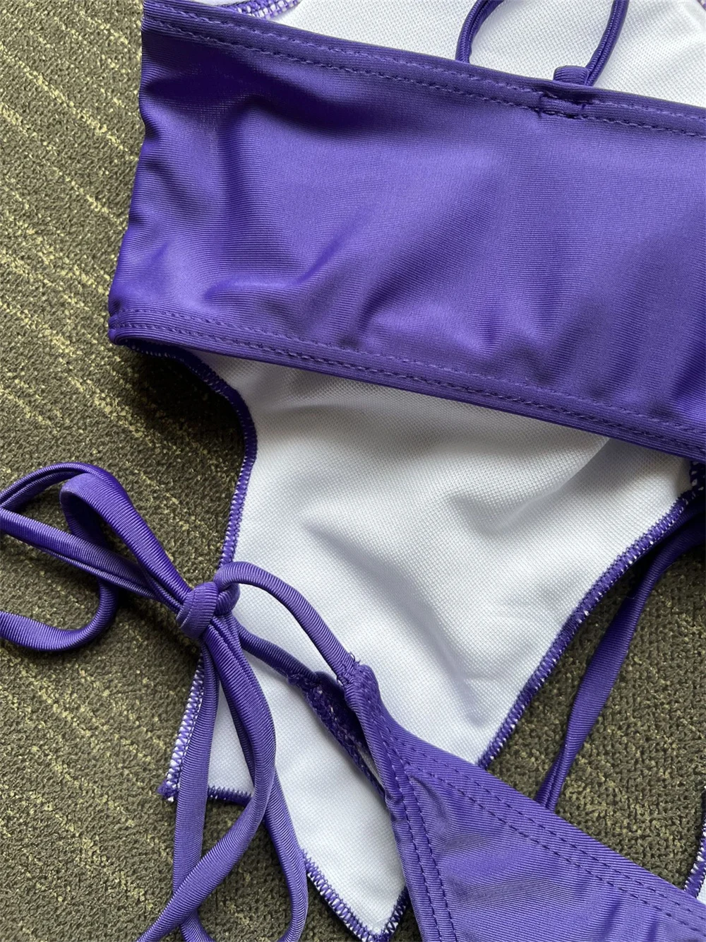 Sexy Butterfly Bikini Drawstring Swimsuit Tankini Two Piece Vacation Swimwears Women Y2K Beachwear Outfits Bathing Swimming Suit