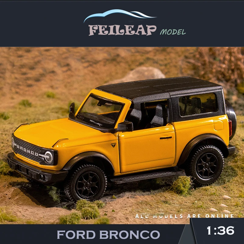 

Модель автомобиля Ford Bronco из сплава 1/36, коллективная миниатюрная машинка из литого металла, подарок на день рождения для детей и мальчиков