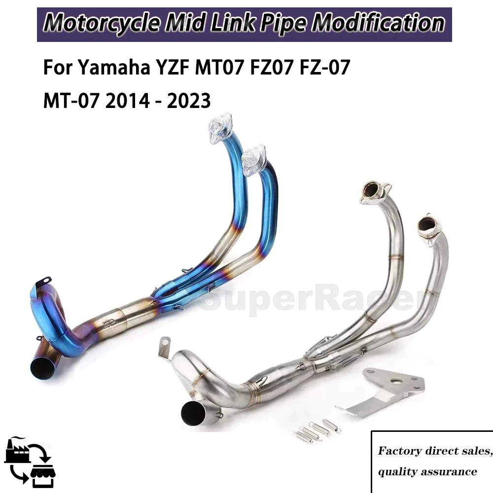 

Motorcycle Exhaust Slip-On full System Front Pipe 2014 - 2023 For Yamaha YZF MT07 FZ07 FZ-07 MT-07 FZ MT 07 Muffler XSR700