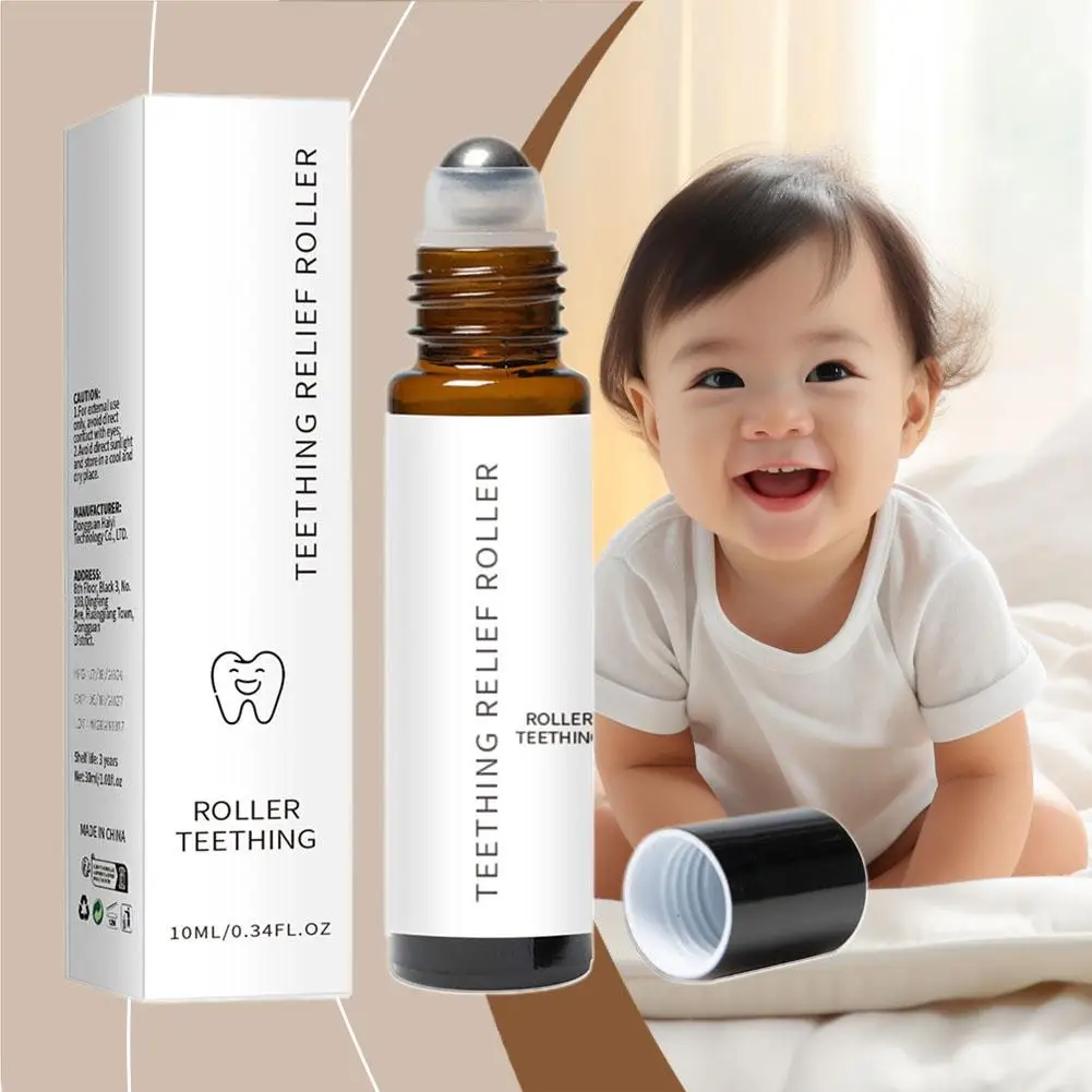 10ml New Baby Teething Oil Roller Natural Teething Relief For Babies Bleeding Gums Teeth Bioplasge Velaria Teething Roller I2x8