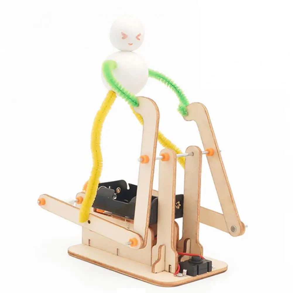 Robot de juguete científico para niños, juguete creativo para pensar, resistente al desgaste, Kits de madera para correr, para educación