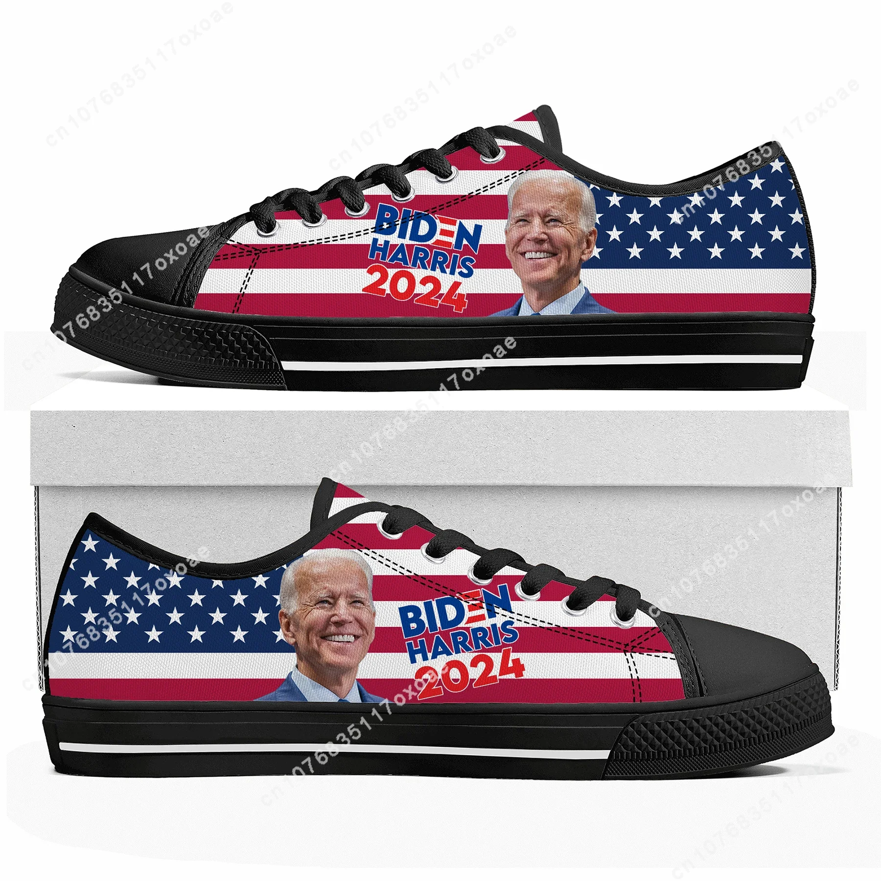 

Biden for President 2024 Low Top Sneakers Mens Womens Teenager High Quality Canvas Sneaker couple Casual Shoes Customize Shoe