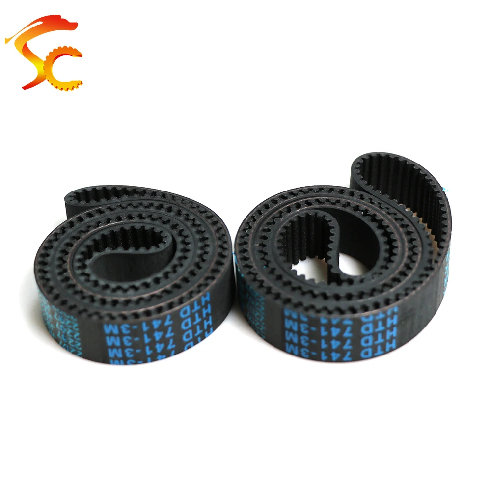ONEFIRE HTD 3M Timing belt 720 726 732 735 738 753 756 765 768mm Width 5/6/9/10/12/15/20/25/30mm HTD3M Closed loop belt