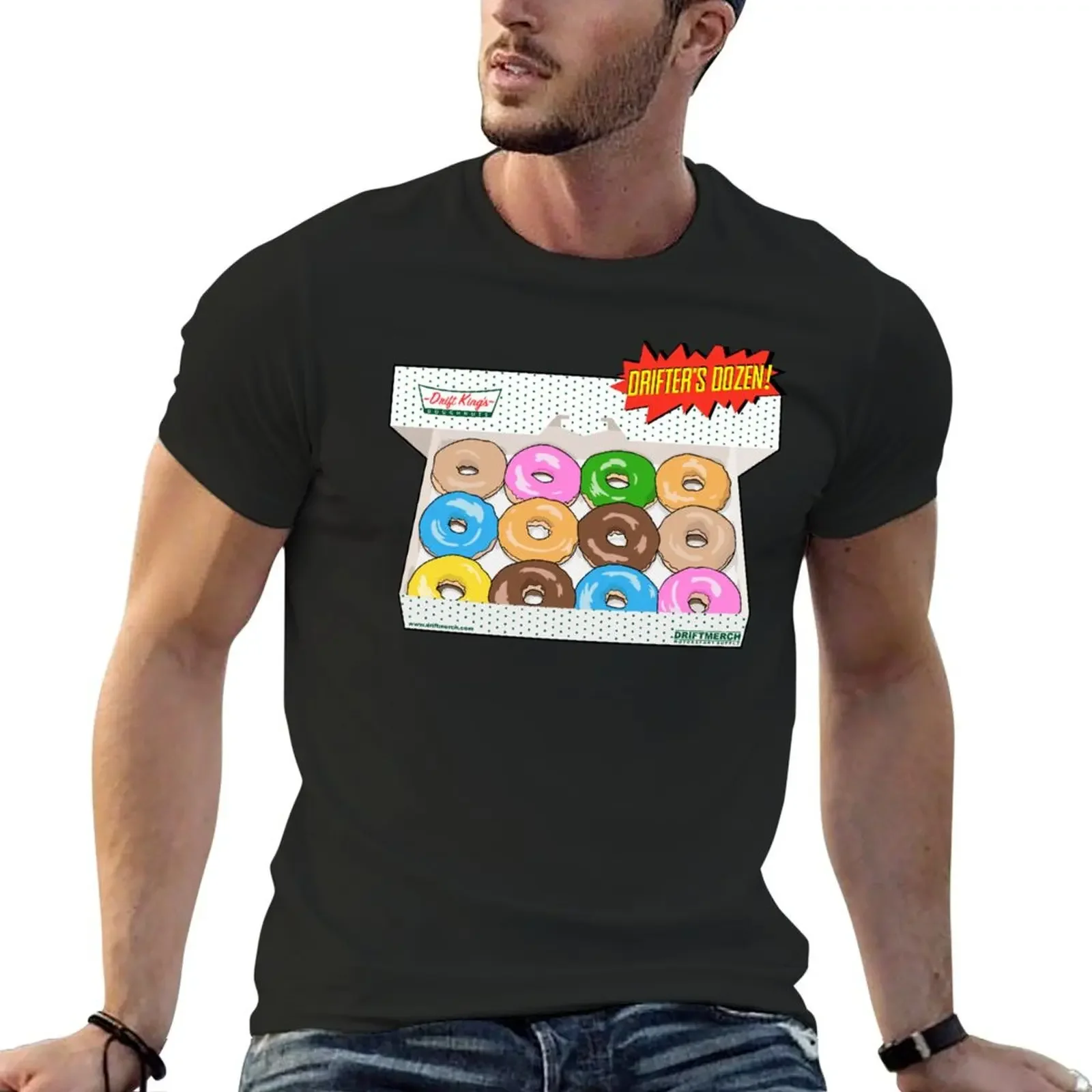 

Drift King's Donuts Drifter's Dozen Special Glazed Funny T-Shirt Blouse vintage clothes sweat graphic tees men