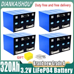 16pcs new 3.2V 320Ah 280Ah 105Ah 310AH LiFePO4 battery 3C Lithium iron phosphate battery for 4S 12V 24V Golf Cart Yacht RV solar