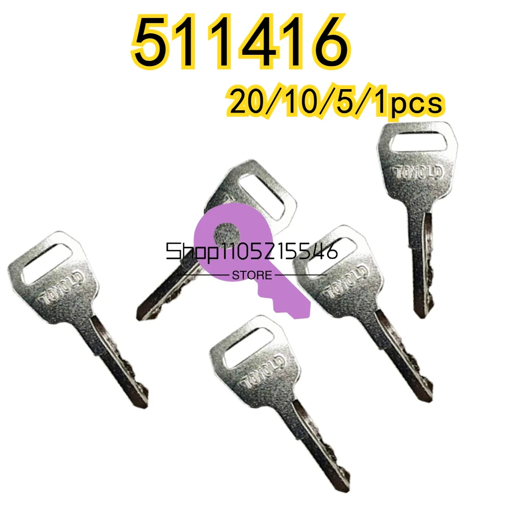 20/10/5/1pcs New TOYOLD Keys 511416 Ignition Switch Key for Toyota Forklift Old Model