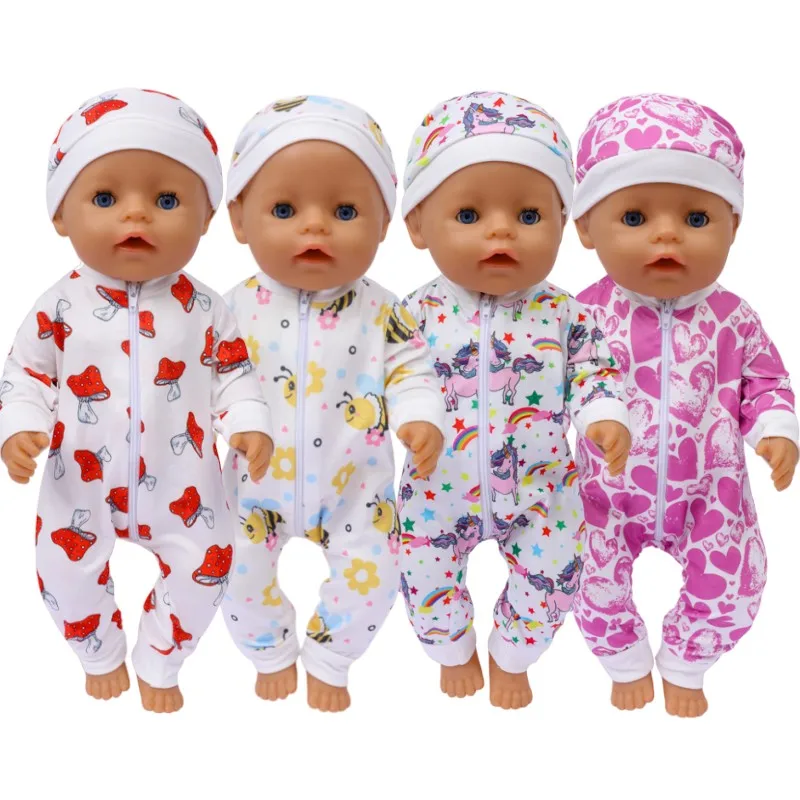 For VIP Cute Doll Outfit for 17 Inch 43 cm Dolls New Baby Born Doll Clothes Accessories Jumpsuit Baby Birthday Gifts