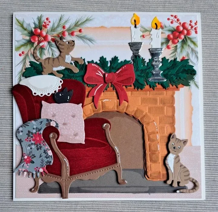 With a Strong Built-up Fireplace Metal Dies Cutting 2026 New DIY Dies Molds Scrap Booking Paper Making Cuts Crafts Big Dies