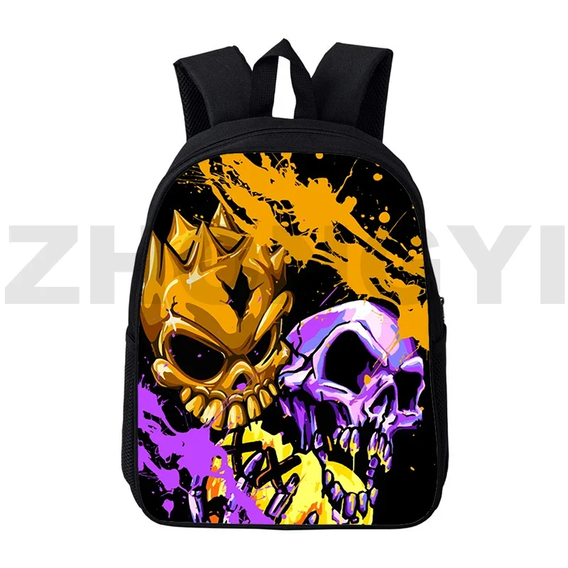 Mochila clásica de lona impermeable para ordenador portátil, Bolsa Escolar con estampado de dibujos animados en 3D para estudiantes, bolsa de viaje de 12/16 pulgadas, 2 unidades