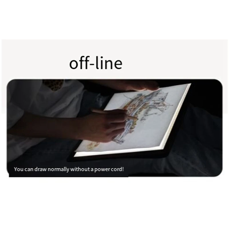 A4 Drawing Board Pad Lithium Battery LED Luminous Copy Drawing Tablet Copying And Writing Platform Eye Protection Easier