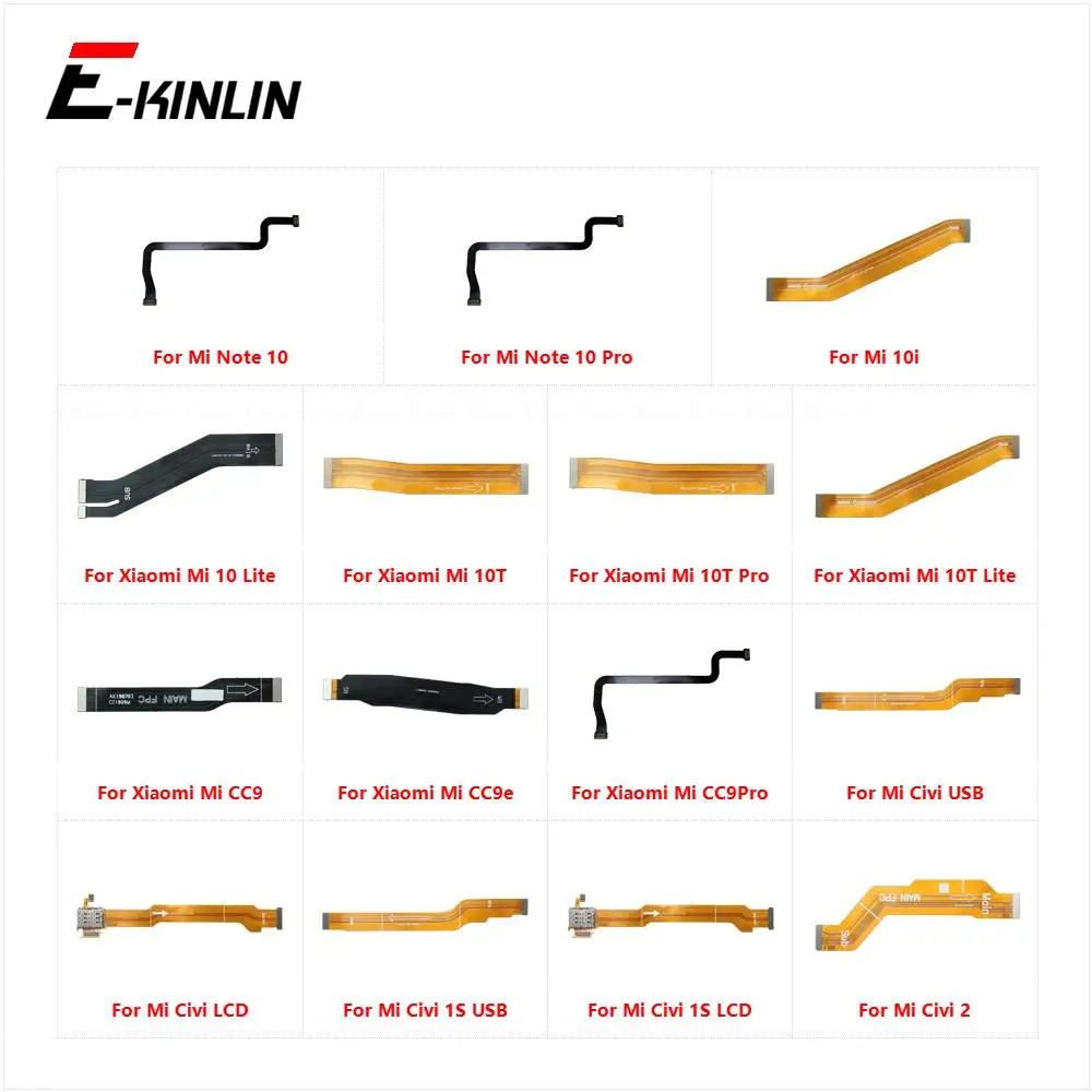 Main Board Mainboard Motherboard LCD Connector Flex Cable For XiaoMi Mi Note 10 10i 10T Lite CC9e CC9 Pro Civi 1S 2