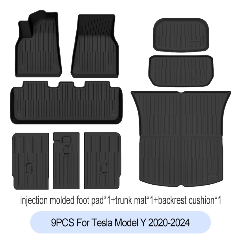 2019-2025 Kofferbak Mat Voor Tesla Model Y Model 3 hoge land Vloermat Bagage Mat TPE waterdichte Anti-Slip Set Vloervoering Mat