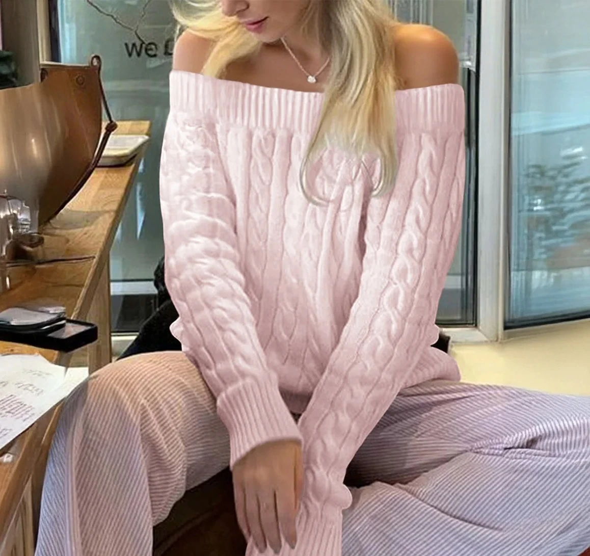 

Sweaters Solid Color Long Sleeved Sweater for Autumn Women's Clothing Fashion Tops Women